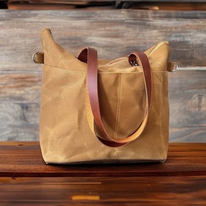 Leather <b>Canvas</b> <b>Tote</b> Bag Large Capacity Vintage Shoulder Handbag Travel Work Shopping Durable Open Embroidery LCTB-0013 - Product Image 5