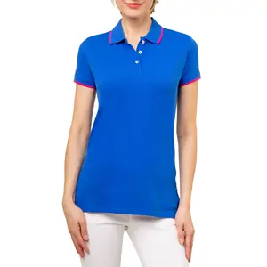 定制标志女士高尔夫衬衫穿女士弹力t恤涤纶吸湿排汗女士无袖高尔夫马球衫