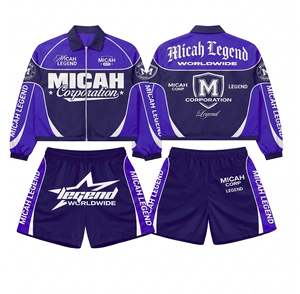 Customized <b>Track</b> <b>Suit</b> 2 1 Set Solid Lightweight Knitted Nylon Men's Summer Sport Heat-Transfer Printed Breathable Windproof - Product Image 2