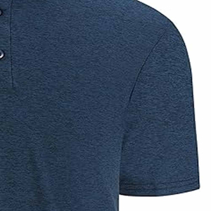 Camisa de Manga Corta para Hombre, Color Sólido, Tejida, 100% Poliéster, Transpirable, Estilo Casual, Corte Regular, Diseño con Botones, Digital - Product Image 4