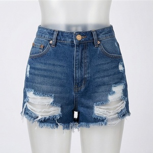 Womens Denim Cotton Shorts High Waist <b>Jean</b> Ladies Casual <b>Elastic</b> Waist Slim Fit Premium Quality Summer Fashion Apparel - Product Image 1