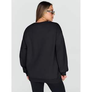 2025 tendance reine femmes sweats en soie confortable surdimensionné col rond hauts confortables automne hiver tenues en taille 4XL - Product Image 1