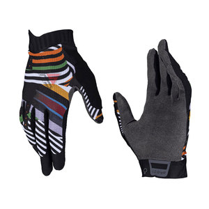 Guantes de Ciclismo de Invierno para Dedos Completos, Hechos de Tela Elástica de Poliéster con Estampado, Tela de Rizo, Cuero Sintético - Product Image 1