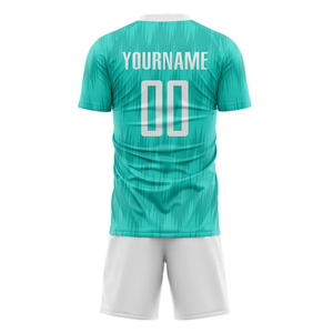 Breathable Quality Quick Dry Soccer Jersey and <b>Shorts</b> 2 piece Football Uniforms made of 100% <b>Polyester</b> - Product Image 2