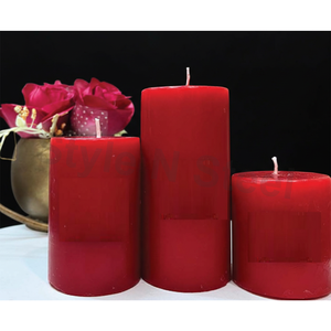 Velas de pilar rojas: diseños decorativos para el hogar, bodas, Navidad, Pascua, cumpleaños y San Valentín - Product Image 1