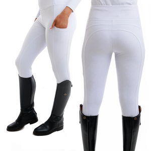 Nylon Women Compressed Equestrian Breeches Women Custom Logo Horse Riding Leggings Jodhpurs Silicone Grips Tights - Product Image 1