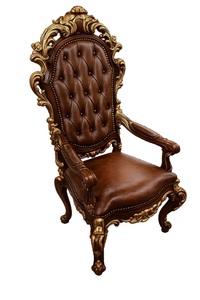 Fauteuil d'hôtel victorien en mousse durable avec cadre en acajou et pieds sablier, style moderne fait main, dossier solide, mobilier d'intérieur - Product Image 3