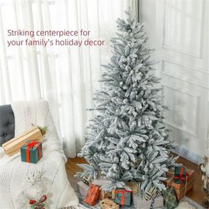 Albero di Natale Artificiale in PVC di Alta Qualità, 2,1 m, Effetto Neve, a Batteria, Realistico, Personalizzabile, Pieghevole per Uso Esterno - Product Image 6