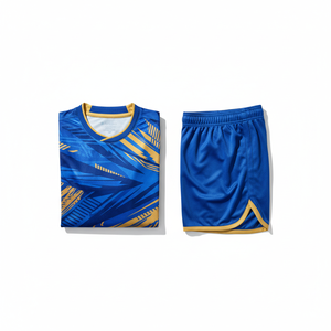 Maillot de football personnalisé respirant, ensemble complet pour adulte, maillot de football léger à manches courtes pour homme - Product Image 1