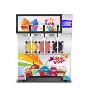 Macchina per Granita Italiana a 3 Vasche, Completamente Chiusa, per 7 Eleven Cocktail, Margarita, Granita, Smoothies, Cappuccini - Product Image 1