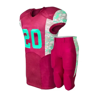 Meilleur design d'uniforme de football américain personnalisé, vêtements de sport respirants, antibactériens, à séchage rapide, avec logo personnalisé, épaulettes courtes - Product Image 2