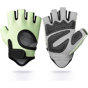 Anti <b>Slip</b> Microfiber Gym Gloves Women Men <b>Half</b> Finger Weightlifting Padded Palm Breathable Workout Fitness Training Sports - Product Image 5