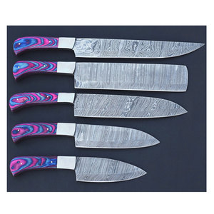 Juego de Cuchillos de Chef de Acero de Damasco Hechos a Mano, Colección de Cuchillos de Cocina Profesionales, Estilo Clásico para Uso Culinario - Product Image 2
