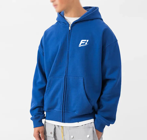 Custom Men's Full Zip Hoodies Cotton Fleece Oversized Casual Streetwear Heavyweight Blank Men's Hoodies & Sweatshirts Supplier - Product Image 1
