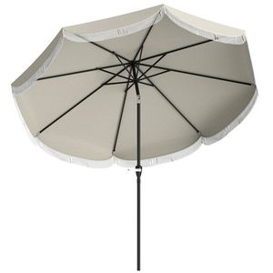 Ombrellone da Esterno Elegance Grigio Chiaro 8.8FT (2.7m) con 8 Stecche, Protezione UPF 30+, Inclinazione a Pulsante, Include Base da Spiaggia - Product Image 4