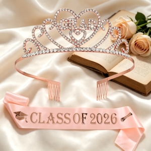 Couronne de fête de remise des diplômes - Ruban en tissu doré - Fournitures de félicitations - Product Image 6