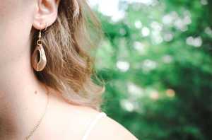Pendientes Colgantes Boho Hechos a Mano con Resina de Madera Natural, Joyería Artística Ligera y Moderna, Regalo para Mujer, Premium, Islam - Product Image 5