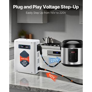 Convertitore di Tensione Industriale 2000VA 110V/220V con 2 Prese EU e USB - Trasformatore di Potenza - Product Image 3
