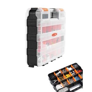 Organizer per Attrezzi a 34 Scomparti, Scatola Portaoggetti con 24 Divisori Rimovibili in PP, Contenitore per Minuteria e Attrezzatura da Pesca - Product Image 1
