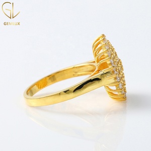 Round Cut Moissanite Diamond <b>Cocktail</b> Cluster Engagement <b>Ring</b> Luxury Moissanite <b>Ring</b> for Women Fine Jewelry - Product Image 4