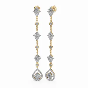 Pendientes Colgantes de Diamantes Etéreos, Pendientes de Diamantes Redondos y con Corte Princesa, 160 Piezas de Pendientes de Diamantes para Mujer - Product Image 3