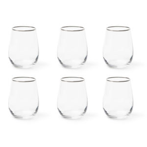 Ensemble de 6 verres Excelsa avec bordure en platine, 47 cl, verrerie transparente - Product Image 2