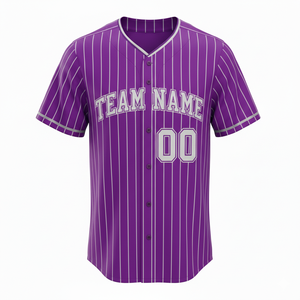 Maillot de baseball personnalisé, confortable et durable pour adulte, imprimé, respirant, col en V, conçu pour la vitesse, grandes tailles - Product Image 1