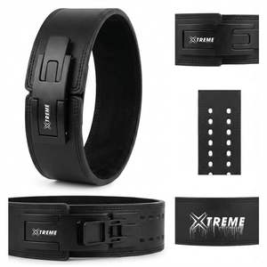 Ceinture de musculation robuste pour haltérophilie avec boucle à levier réglable en cuir, épaisseur 10mm/13mm - Product Image 3