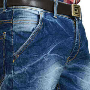 Pantalones Vaqueros Casuales de Corte Ajustado para Hombre, Pantalones de Mezclilla 100% Algodón de Alta Calidad para Hombre - Product Image 4
