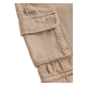 Pantalon Cargo Garçon en Toile Respirant 100% Coton Biologique Coupe Ample Taille Moyenne Couleur Unie Idéal Été - Product Image 5