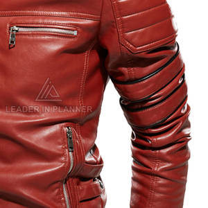 แจ็คเก็ตหนังสั่งทำสีและดีไซน์ได้ตามต้องการ แบรนด์ส่วนตัว คุณภาพเยี่ยม ระบายอากาศได้ดี เหมาะสำหรับฤดูหนาว สำหรับผู้ชาย ไซส์ผู้ใหญ่ - Product Image 5