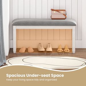 Panca da Camera da Letto con Gambe in Legno Massello e Seduta Imbottita, Sgabelli e Pouf Rivestiti - Product Image 4