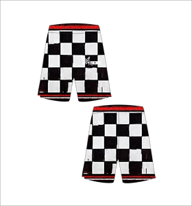 Shorts à carreaux pour hommes Ferocious Clothing, imprimé par sublimation, taille élastique, décontractés, grandes tailles, vente en gros OEM - Product Image 1