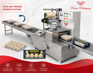 Horizontal Automatic High-Speed Wrapping <b>Machine</b> for Food Packaging Paper & Plastic Materials <b>Dumplings</b>/Steamed Buns/Frozen Food - Product Image 2