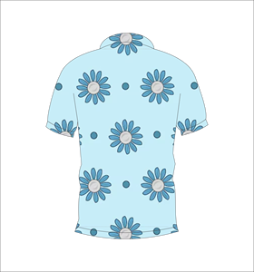 เสื้อโปโลพิมพ์ลายดอกไม้แบบกำหนดเอง แขนสั้น สวมใส่สบาย เหมาะสำหรับกอล์ฟ เทนนิส ชุดทีมฤดูร้อน - Product Image 3