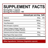 Capsules d'antioxydants pour adultes à base de glutathion naturel et de resvératrol, pour éclaircir la peau et stimuler l'énergie, absorption élevée, export en vrac, personnalisables
