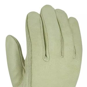 Gants de travail durables en cuir de chèvre et de vache, avec paume renforcée, pour l'extérieur, usage quotidien, quatre saisons, sécurité, fabriqués au Pakistan - Product Image 5