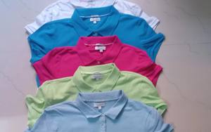 Camisas Casuales de Punto para Mujer, Personalizadas, Lisas, Antiarrugas, 100% Algodón Ecológico, Manga Corta, Cuello Redondo, de Bangladesh - Product Image 6