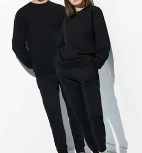 Sweat-shirt unisexe à col rond, tricoté, polyester/coton, 280g, respirant, surdimensionné, broderie de logo personnalisée premium AMS - Product Image 6