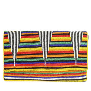 Sac fourre-tout promotionnel artisanal de luxe indien fait main, forme baguette, perles de verre multicolores, décontracté et durable - Product Image 6