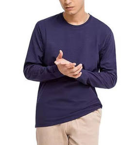 T-shirt décontracté à manches longues de qualité supérieure 230 g/m² en coton léger, vente en gros, usage quotidien, t-shirt à manches longues pour homme - Product Image 3