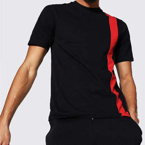 <b>Mens</b> Eco-Friendly Embroidered Casual Knitted Plain Crew Neck T-Shirt <b>Shorts</b> Set <b>Lightweight</b> 100% Summer - Product Image 3