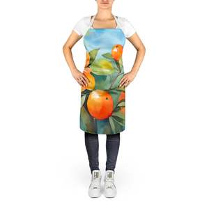 Florida Orange Blossom Watercolor Large Multicolor <b>Apron</b> Unisex <b>Kitchen</b> Cooking Baking Crafts Gardening for Adults for Men <b>Women</b> - Product Image 2