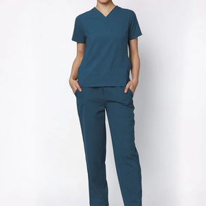 Wholesale Hospital Uniforms Medic Nursing <b>Scrub</b> Short Sleeve Top <b>Joggers</b> <b>Scrubs</b> Suit Women <b>Scrubs</b> Uniforms Sets - Product Image 1