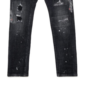 Pantalon en jean tendance pour garçons, coupe slim, délavage vintage, tissu doux au toucher, taille ajustable, durable, pour usage quotidien décontracté 2026 - Product Image 4