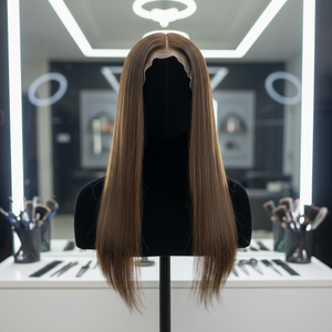 Vente directe usine : Cheveux humains vierges chinois pour perruques Lace Front, base transparente, longueur longue, bonnet petit/grand, densité 150% - Product Image 1