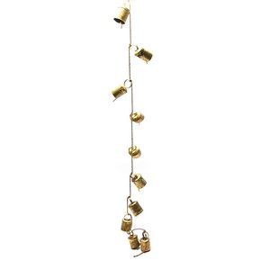 Campana Decorativa de Metal con Cuerda para Colgar, Decoración Festiva para el Hogar - Product Image 2