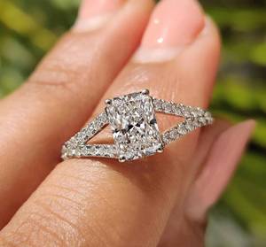 Anillo de Boda de Moissanita Premium, Oro Sólido de 18k, Precios al por Mayor, Anillo de Aniversario con Diamante de Moissanita de 1CT, Envío Directo del Proveedor - Product Image 5