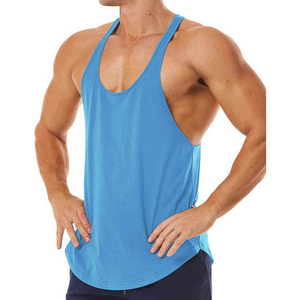 <b>Men</b> <b>Black</b> Solid Color Tank Top O-Neck Knitted Breathable Casual Fit Workout Wear - Product Image 4