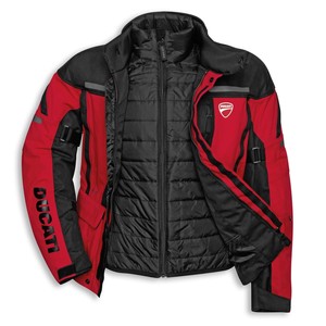 เสื้อแจ็คเก็ตมอเตอร์ไซค์ Ducati รุ่น Men's Spring CE  แบบมีเกราะป้องกัน ระบายอากาศได้ดี กันน้ำ ผลิตจากผ้า Cordura คอทรงโอ ปิดด้วยซิป  โลโก้ด้านหน้า ของแท้จากโรงงาน - Product Image 1